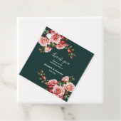 Dunkelmoody, rosa und rote Rosen, grüne Hochzeit Geschenkanhänger (Beispiel)