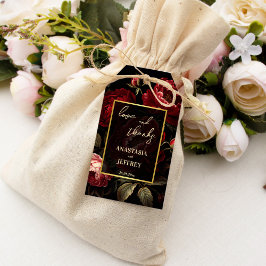 Dunkelmoody-Vintage Rose Gastgeschenke Hochzeiten Geschenkanhänger