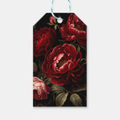 Dunkelmoody-Vintage Rose Gastgeschenke Hochzeiten Geschenkanhänger (Rückseite)