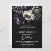 Dunkelmooody boho elegant alles in einer Hochzeit Einladung (Vorderseite)