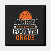 Dunkeln meinen Weg durch 4. Klasse Basketball Back Magnet (Vorne)
