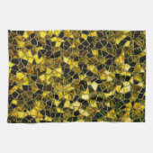 Dunkelocher und gelbes Mosaik, Option Line Splitti Geschirrtuch (Horizontal)