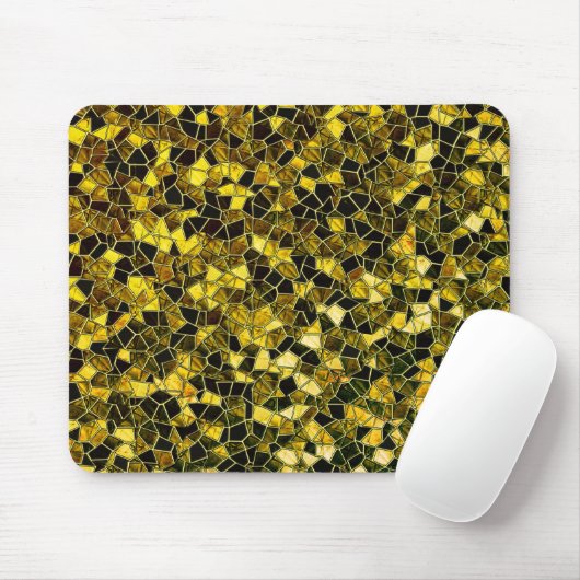 Dunkelocher und gelbes Mosaik, Option Line Splitti Mousepad (Mit Mouse)
