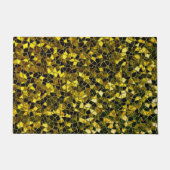 Dunkelockergelbes Mosaik mit schautafen Stangen Fußmatte (Vorderseite)