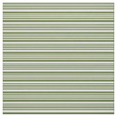 Dunkelolive - Grüne und weiße Streifen Stoff (Muster)
