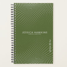 Dunkelolive Grüner Pop Dots Year