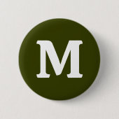 Dunkelolivengrün, solide Farbe Button (Vorderseite)