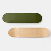 Dunkelolivengrün, solide Farbe Skateboard (Horizontal)