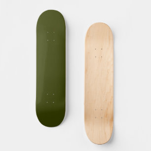 Dunkelolivengrün, solide Farbe Skateboard