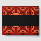 Dunkelorange Abstrakte Musterhochzeit Gästebuch (Rückseite)