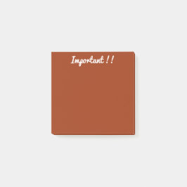 Dunkelorange/braun Post-it Klebezettel