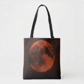 Dunkelorange Kupfer-Mond Grafik Tasche (Vorderseite)