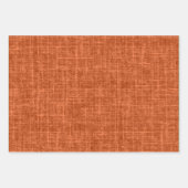 Dunkelorange Leinen Geschenkpapier Set (Vorderseite 3)