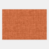 Dunkelorange Leinen Geschenkpapier Set (Vorderseite)