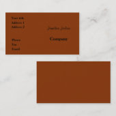 Dunkelorange Visitenkarte (Vorne/Hinten)