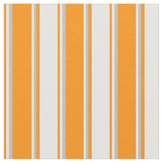Dunkelorange, Weiß und Graufarbenes Muster Stoff (Nahaufnahme)