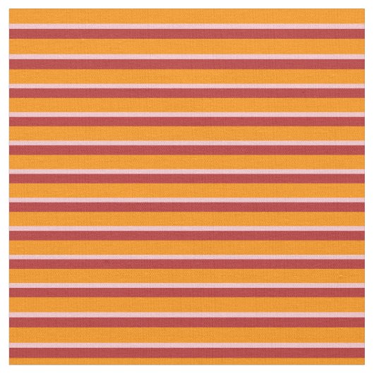 Dunkelorangefarbene, rosa und rot gefärbte Linien Stoff (Nahaufnahme)