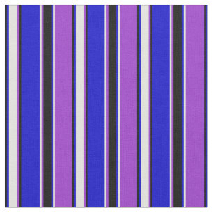 Dunkelorchid, hellgelb, blau und schwarz stoff
