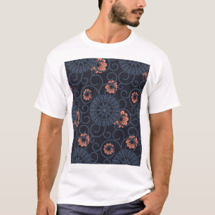 Dunkelornamentierte Kreise Vintag Nahtlos T-Shirt