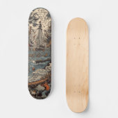 Dunkelpsychedelischer Leuchtturm Skateboard (Vorderseite)