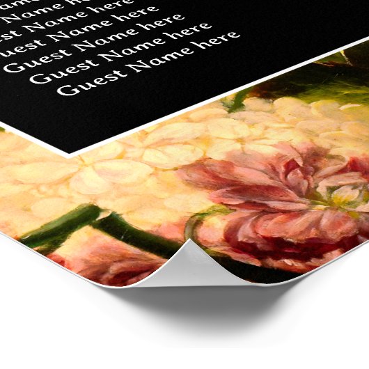 Dunkelromantisch-launische hübsche Hochzeitssattel Poster (Ecke)