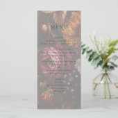 Dunkelromantische Barockmalerei Menükarte (Stehend Vorderseite)