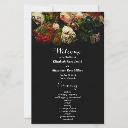 Dunkelromantische, launische Hochzeitsfeier (Vorderseite)