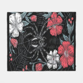 Dunkelromantische Spinne Fleecedecke (Vorderseite (Horizontal))