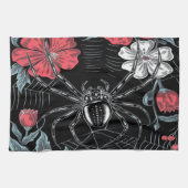 Dunkelromantische Spinne Geschirrtuch (Horizontal)