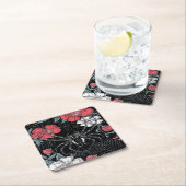 Dunkelromantische Spinne Rechteckiger Pappuntersetzer (Vor Ort)