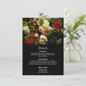 Dunkelromantische, stimmungsvolle Blume Begleitkarte (Stehend Vorderseite)
