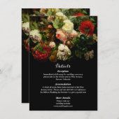 Dunkelromantische, stimmungsvolle Blume Begleitkarte (Vorne/Hinten)