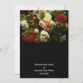 Dunkelromantische, stimmungsvolle Blume Einladung (Rückseite)