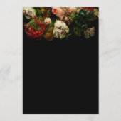 Dunkelromantische, stimmungsvolle Blume Menükarte (Rückseite)