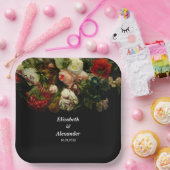 Dunkelromantische, stimmungsvolle Blume Pappteller (Party)