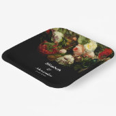 Dunkelromantische, stimmungsvolle Blume Pappteller (Gewinkelt)