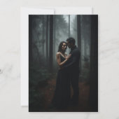 Dunkelromantisches Black Peony Floral Wedding Foto Save The Date (Rückseite)