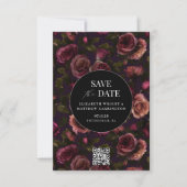 Dunkelromantisches Foto Save the Date Karte (Vorderseite)