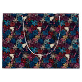 Dunkelromantisches Muster Große Geschenktüte (Vorderseite)