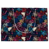 Dunkelromantisches Muster Große Geschenktüte (Rückseite)