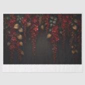 Dunkelromantisches rotes Blumen-Decoupage-Tissue-P Seidenpapier (Vorderseite)