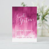 Dunkelrosa abstrakte Kunst 16 RSVP Karte (Stehend Vorderseite)