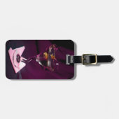 Dunkelrosa Alkohol Cocktail Martini Gepäckanhänger (Vorderseite horizontal)