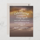 Dunkelrosa Beach Feier des Lebens Postkarte (Vorne/Hinten)