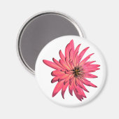 Dunkelrosa-Blume-Magnet Magnet (Vorderseite/Rückseite)