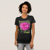 Dunkelrosa Blume T - Shirt (Vorne ganz)