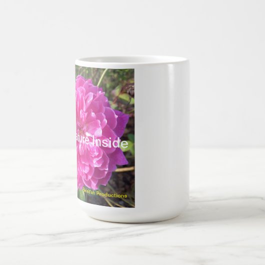 Dunkelrosa Blume Tasse (Mittel)