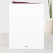 Dunkelrosa Blume zum Geburtstag Karte (Rückseite)