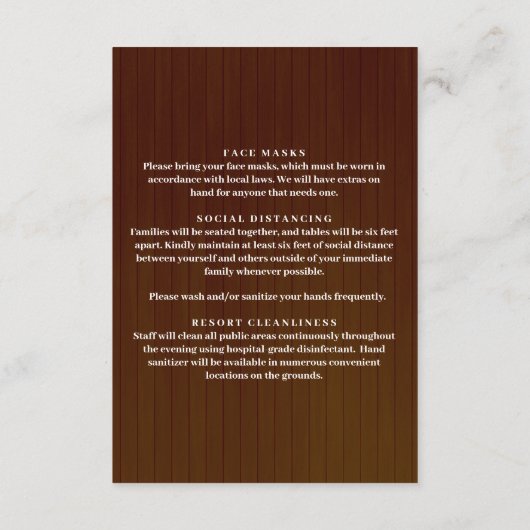 Dunkelrosa Blumenmason Jar Sicherheitsmaßnahmen Begleitkarte (Rückseite)