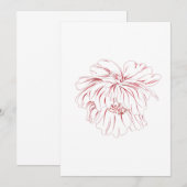 Dunkelrosa Blütenpeony Einladung (Vorne/Hinten)